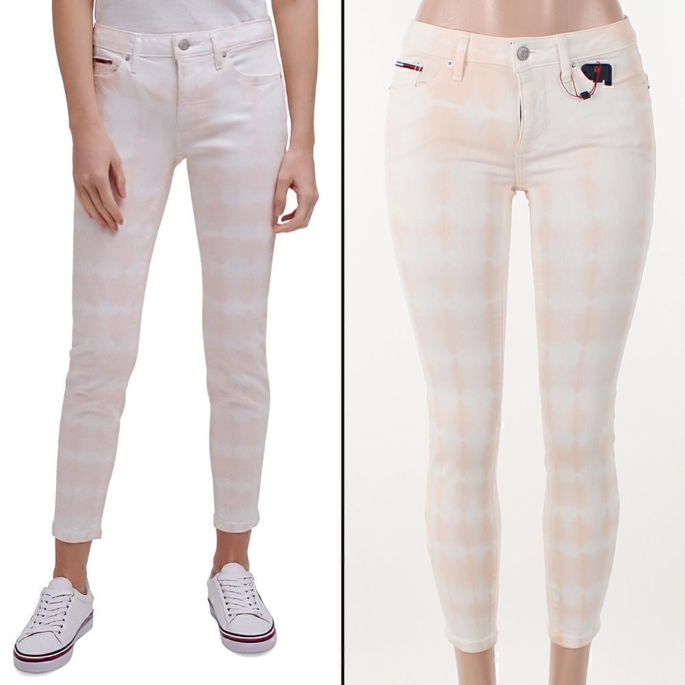 Tommy Jeans Mid-Rise Tie-Dyed Skinny Jeans